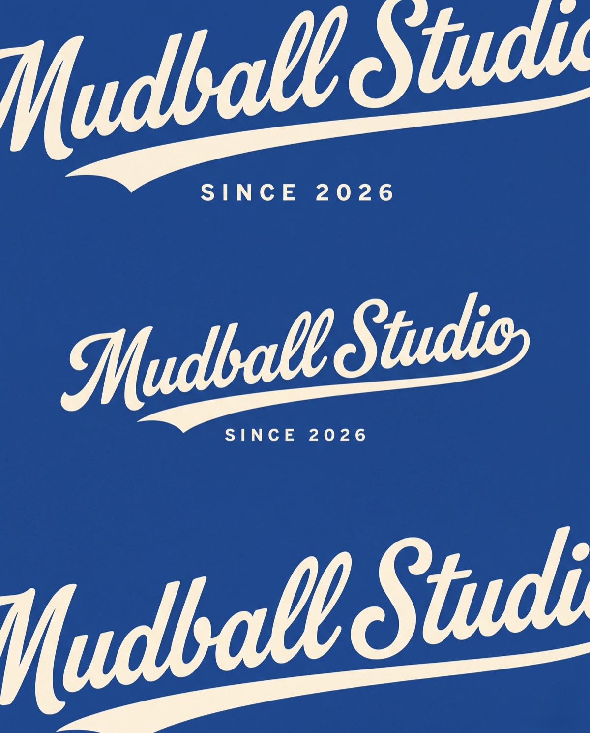 Mudball Studio script lettering