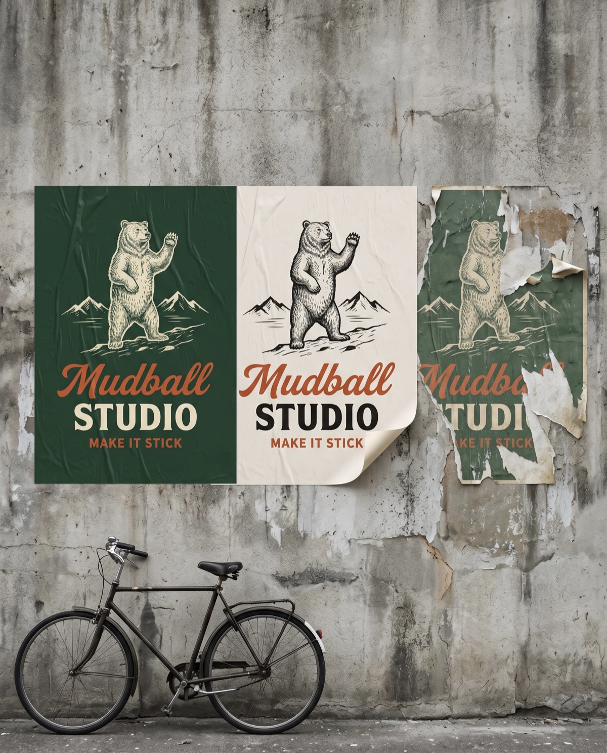 Mudball Studio bear posters