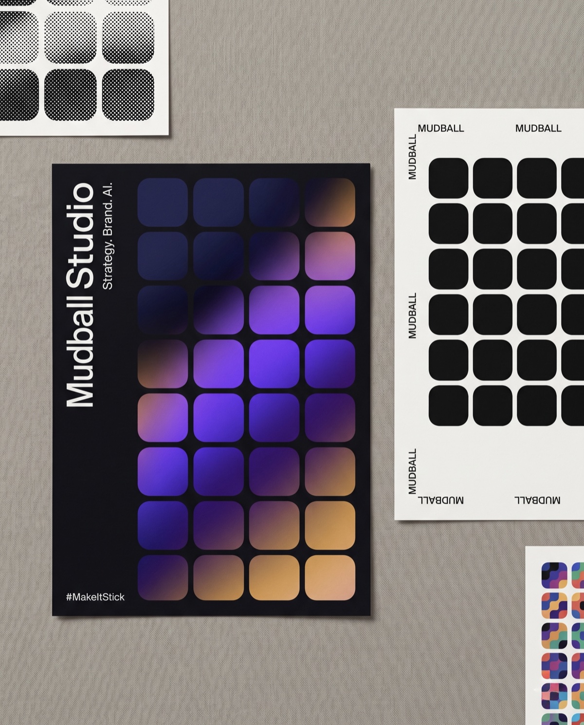 Mudball gradient poster system