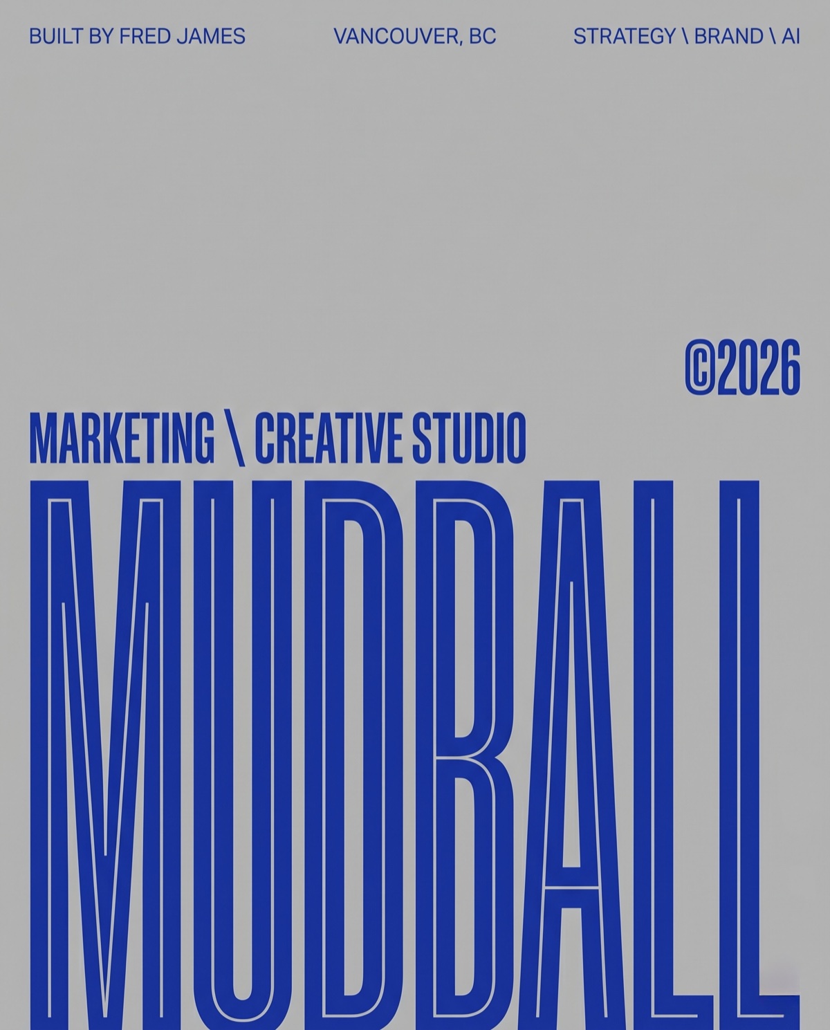 Mudball typographic poster