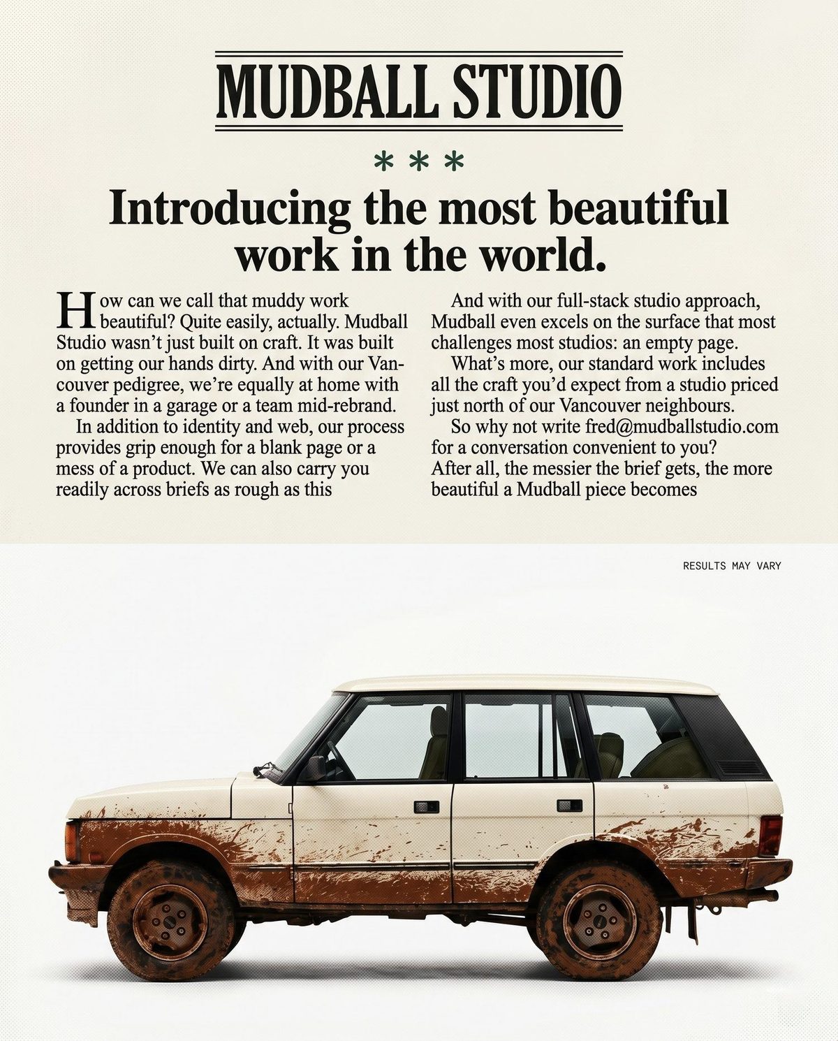 Mudball Studio Rover concept