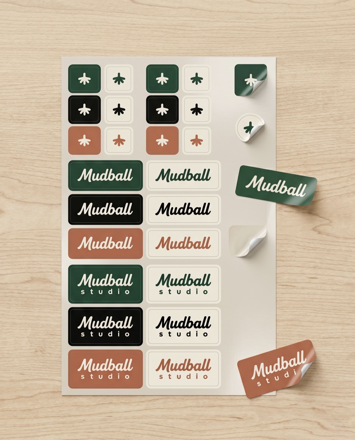 Mudball Studio sticker sheet